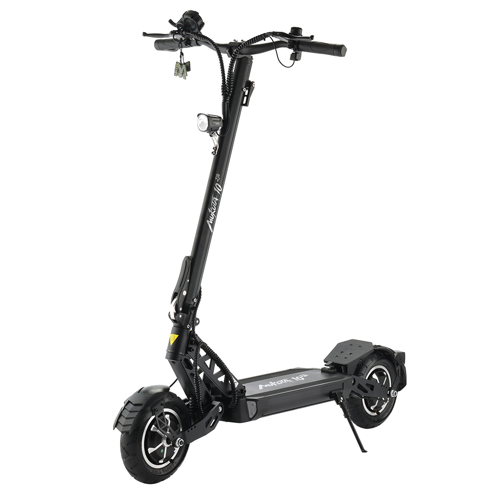 Mukuta 10 Lite Electric Scooter, 1000W*2 Motor, 52V 18.2Ah Battery, 10 inch Tires, 37mph Max Speed, 44 miles Range, Disc Brakes, Front & Rear Spring Suspension, LCD Display