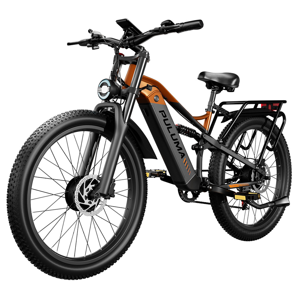 PULUMA PE86 Pro Electric Bike, 500W*2 Motor, 48V 20Ah Battery, 26 inch Tires, 40km/h Max Speed, 150km Range, Hydraulic Brakes, Oil Spring Suspension System, Shimano 7-speed, LCD Display, Torque Sensor