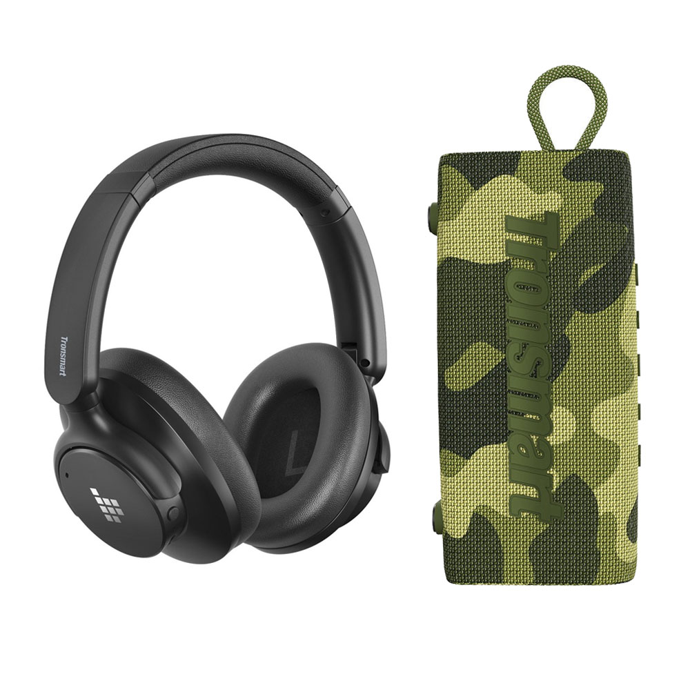 Tronsmart SOUNFII Q20S Hybrid ANC Headphones + Tronsmart Trip 10W Speaker