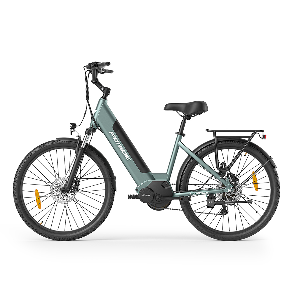 Foride Urbano 1 Electric Bike, 250W Mid-drive Motor, 36V 13Ah Battery, 26 inch Tires, 25km/h Max Speed, 110km Range, Hydraulic Disc Brake, Suspension Fork with Lockout, Shimano 7-speed