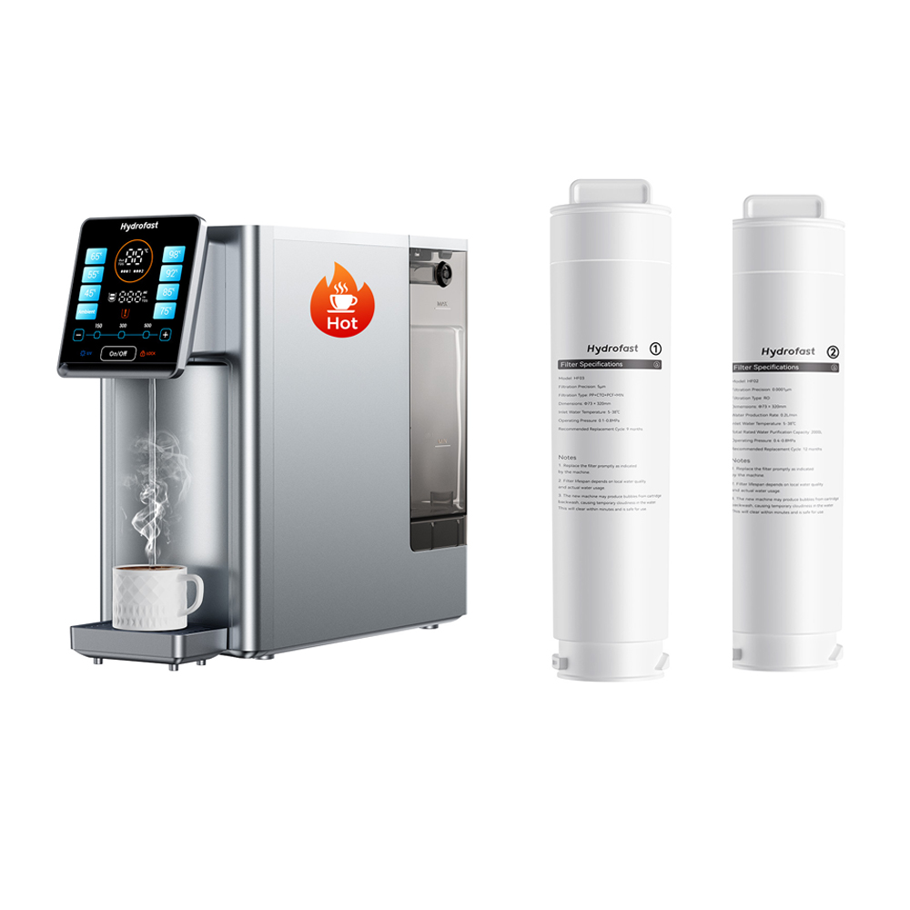 

Hydrofast W100 Countertop Water Purifier Combo Bundles (W100+HF03 Composite Filter Element+HF02 RO Filter Element)