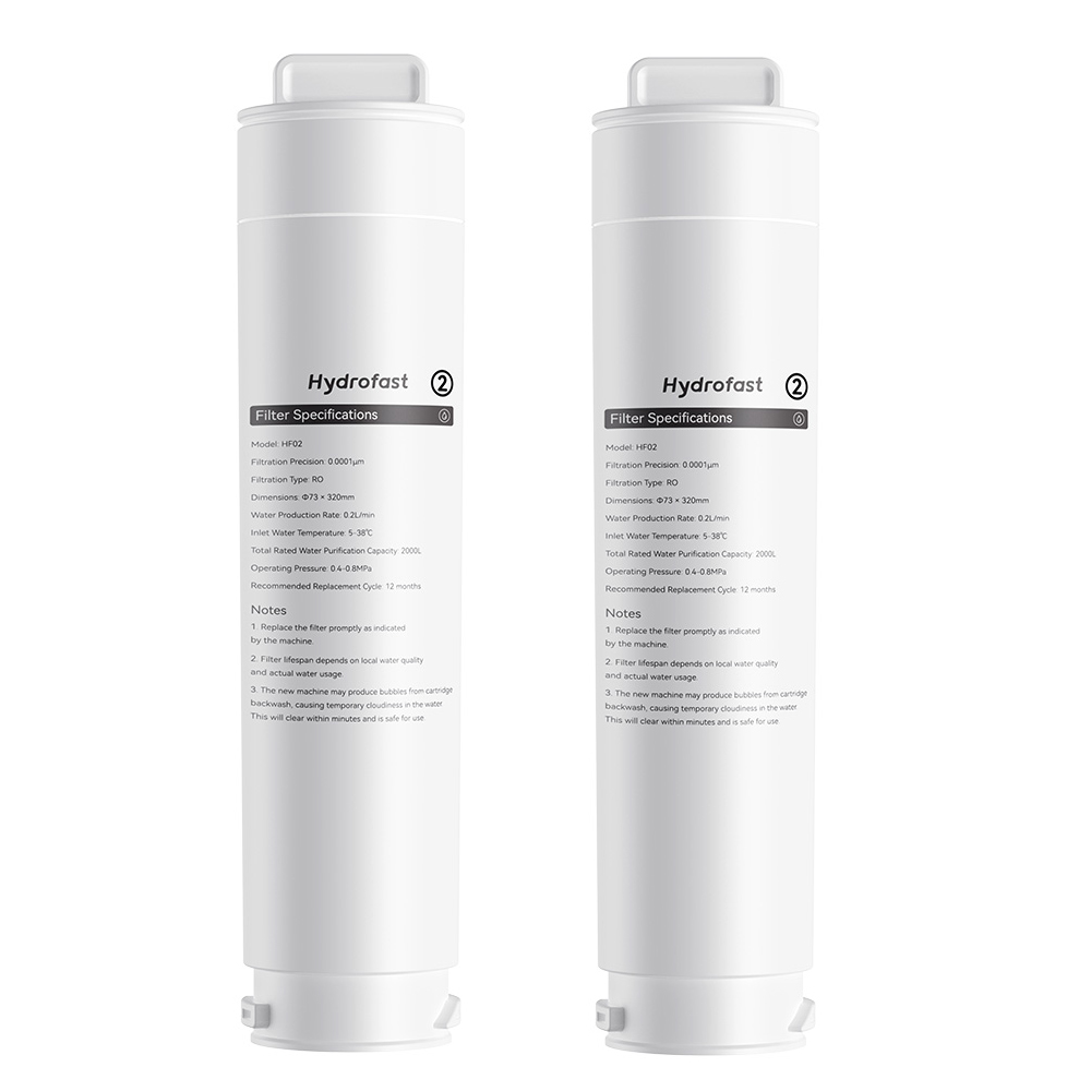 

2Pcs Hydrofast HF02 RO Filter Element for W100 Water Purifier