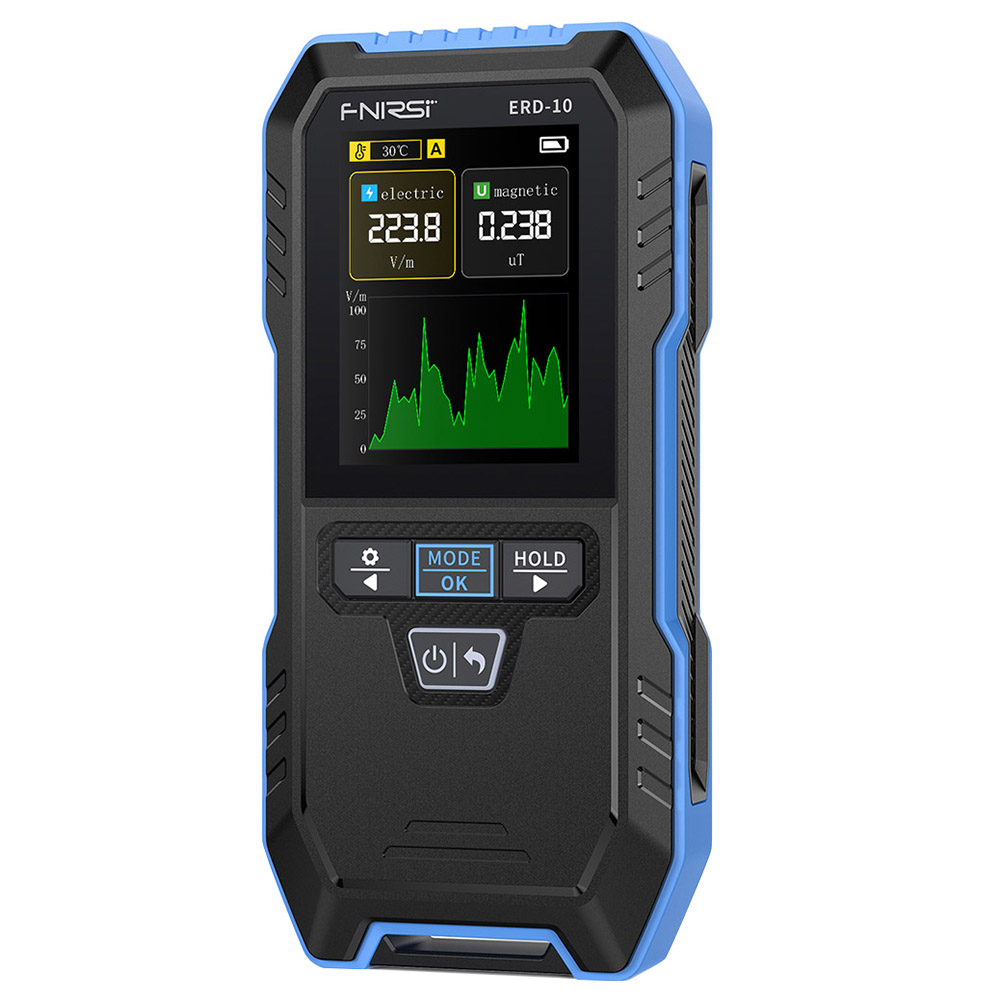 

FNIRSI ERD-10 EMF Meter, 4-in-1 Electromagnetic Field Detector with Curve Mode, RF & Radiation Tester for Home, Office, Ghost Hunting