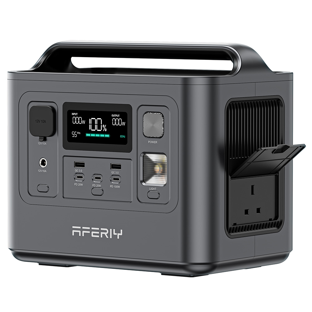 AFERIY P010 Portable Power Station, 800W 512Wh Outdoor Generator, 8 Outputs, 1.5H Full Charge, 3500+ Cycles LiFePO₄ Battery