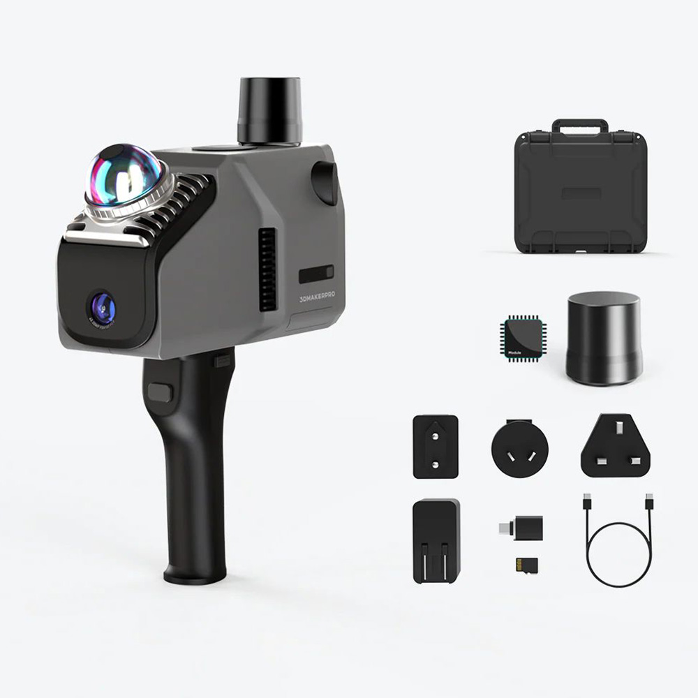 3DMakerpro Eagle LiDAR 3D Scanner, 2cm Accuracy, 8K Ultra Imaging, Up to 140m Range, 3.5-inch Screen