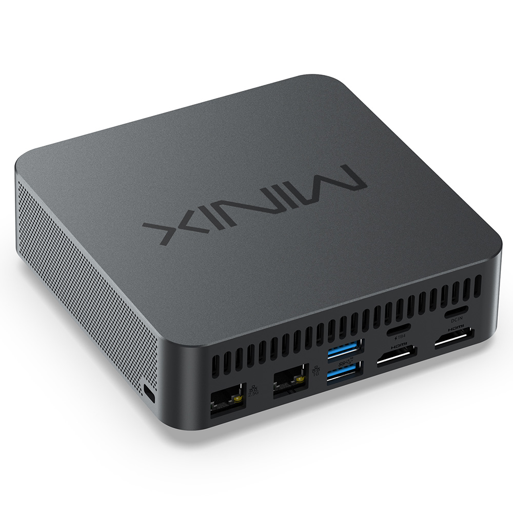 MINIX NGC N713 Mini PC, Intel Core i7-13620H 10 Cores Max 4.90 GHz, 32GB RAM 1TB SSD, 2*HDMI + 2*Type-C 4K Quad Screen Display, WiFi 6 Bluetooth 5.2, 2*RJ45, 4*USB3.2, 1*Audio, EU/US/UK Plug