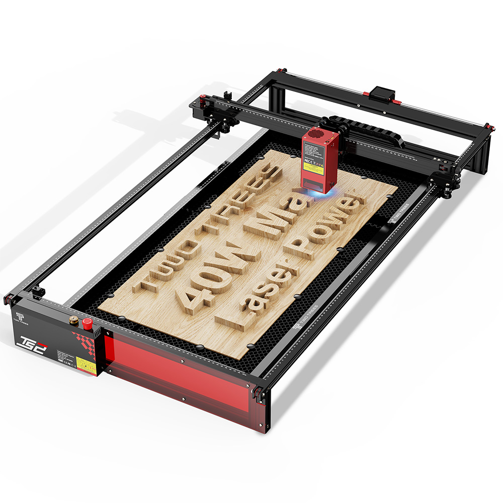 TWO TREES TS2-40 Max 40W Laser Engraver, 6000mm/min Speed, APP Control, 450x900mm