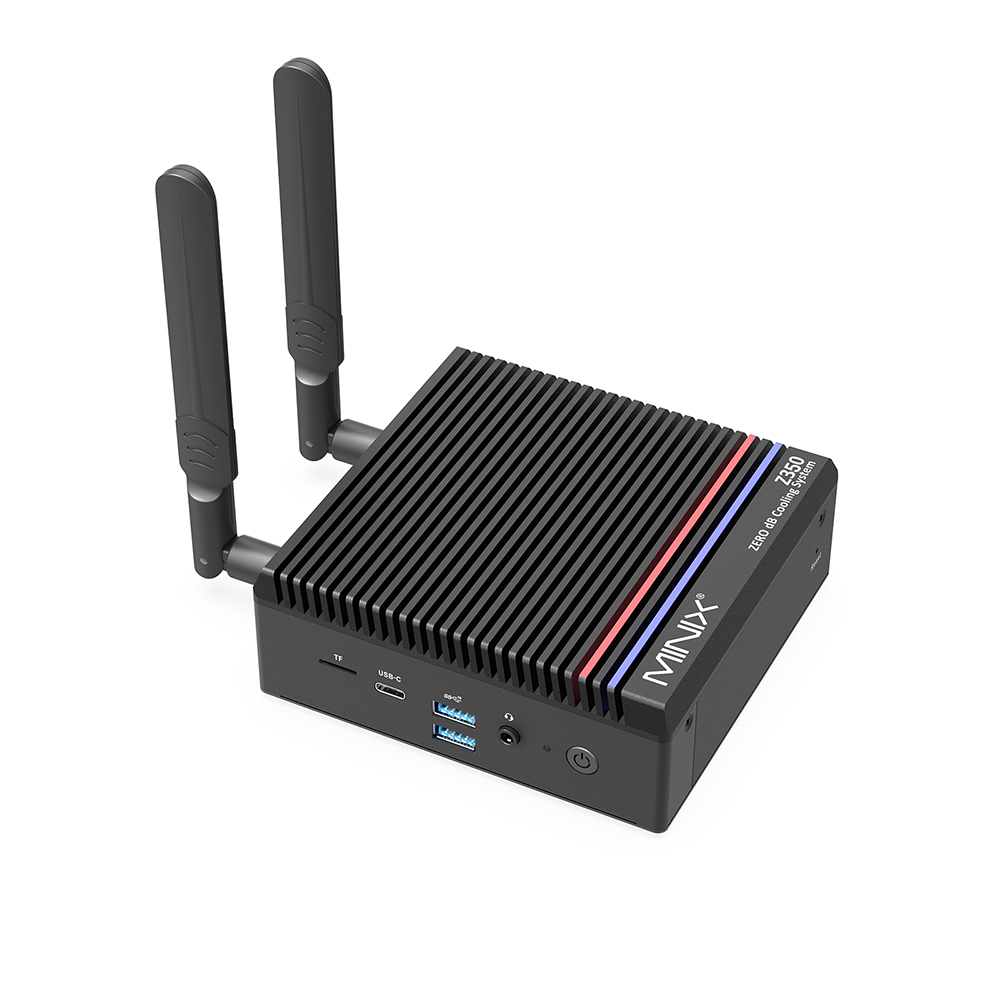 MINIX NEO Z350-0dB Mini PC, Intel Core i3 - N350 8 Cores Max 3.9GHz, 16GB RAM 512GB SSD, 2*HDMI Dual Screen Display, 2*USB-A 3.2, 1*USB-C 3.2, 2*USB2.0, 1*TF Card Slot, 1*2.5G RJ45, EU/UK/US Plug