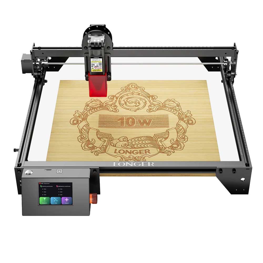 LONGER RAY5 10W Laser Engraver, 0.06x0.06mm Laser Spot, 32-Bit Chipset, WiFi Connection