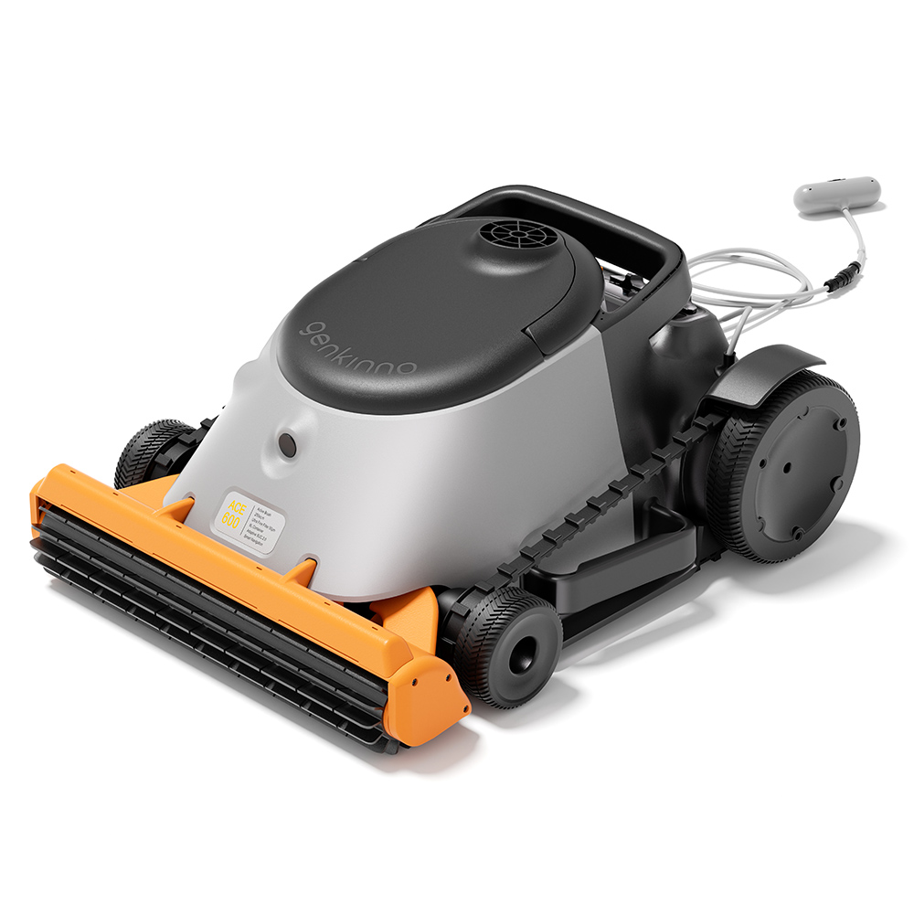 Genkinno ACE 600 Cordless Robotic Pool Vacuum Cleaner (2025 NEW), 30 mins Fast Cleaning, Wall/Floor/Waterline Scrubbing, Dual Ultra-Fine Filter, Smart App/Remote Control, for All Pool Types Up to 500㎡