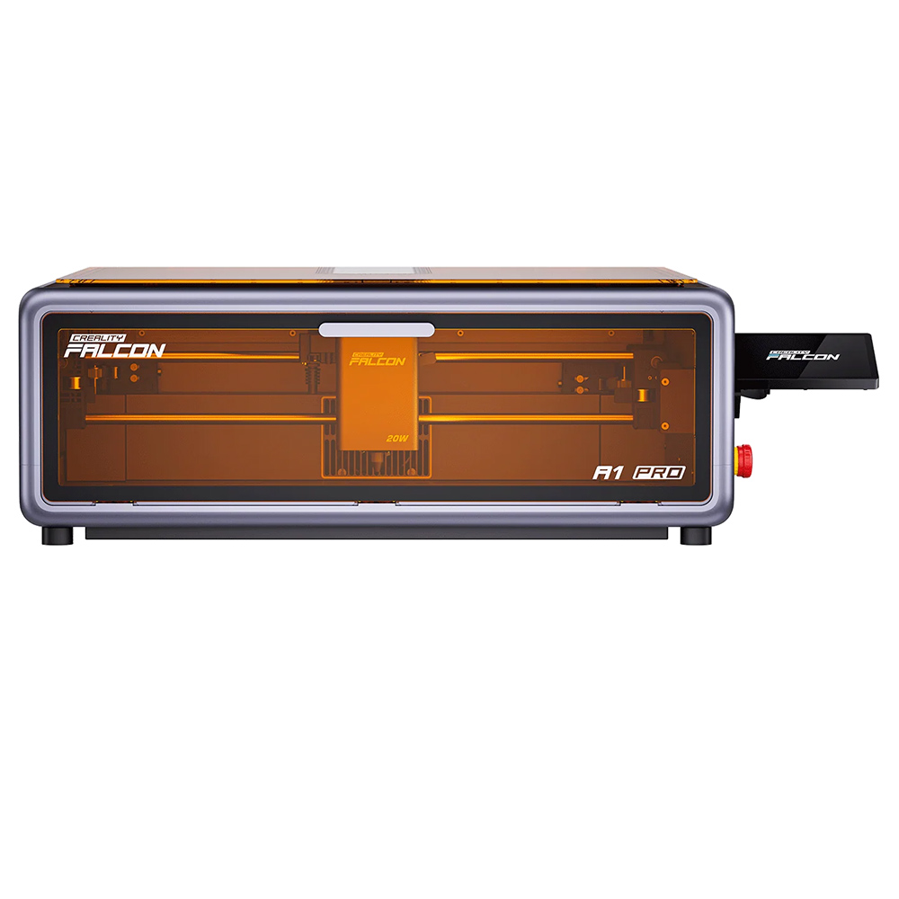Creality Falcon A1 Pro 20W Laser Engraver Cutter, AI Camera, 600mm/s High Speed, 4.3-inch Touchscreen, 358*268mm, Gray
