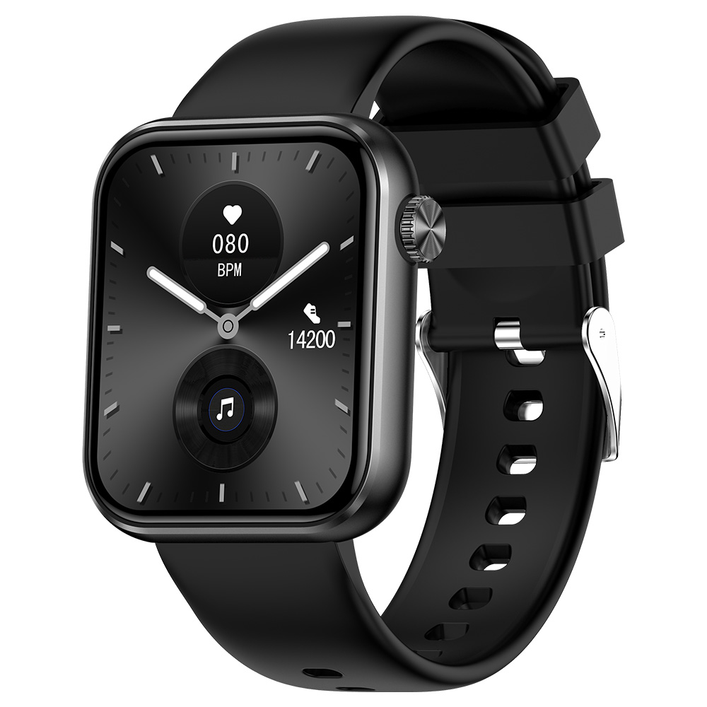 SENBONO M100 Smartwatch, Health Monitoring, DIY Video Dial, Local Music Play, 100+ Sport Modes - Black