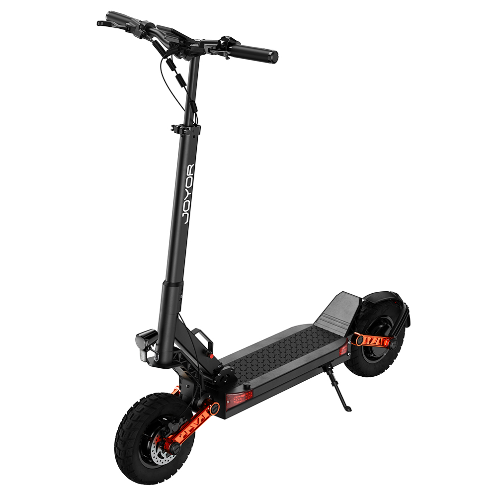 Joyor S10-S-Z Elektromos Roller 10 hüvelykes Terepjáró Gumiabroncsok 60V 18Ah Akkumulátor 1000W*2 Dupla Motor 70-85KM Hatótávolság 120KG Terhelhetőség Dupla Hidraulikus Tárcsafék Lengéscsillapító Irányjelző LED Kijelző Frissítés az S10-S-től