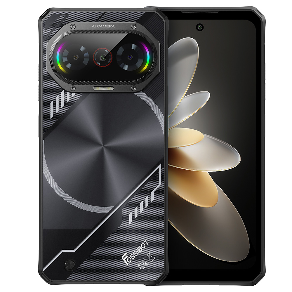 FOSSiBOT F114 Rugged Smartphone, 6.67-inch, 4GB +128GB, Android 15, 50MP Camera, 5000mAh Battery, IP68/IP69K, NFC/Face ID/GPS, Black