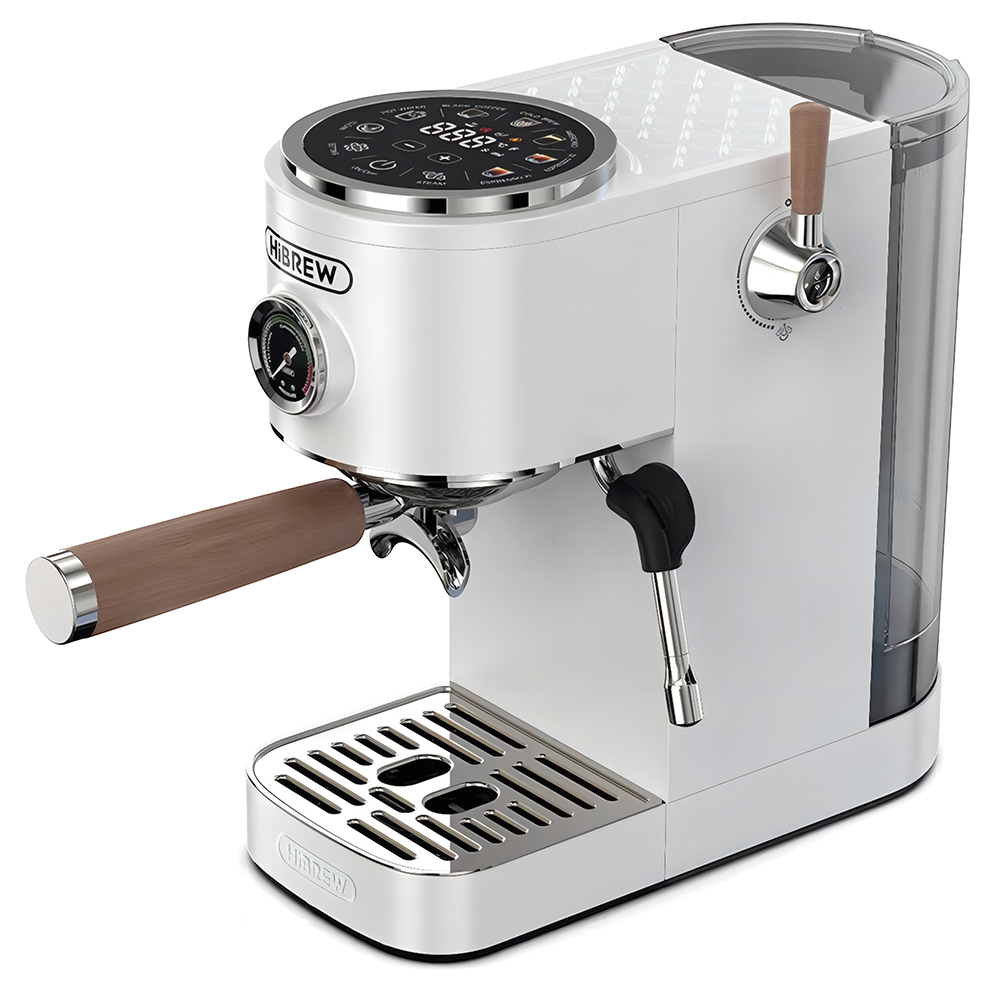 HiBREW H13 Semi-automatic Coffee Machine, Touchscreen, 20 Bar Pressure, Multi-function Brewing Modes, Adjustable Drip Tray