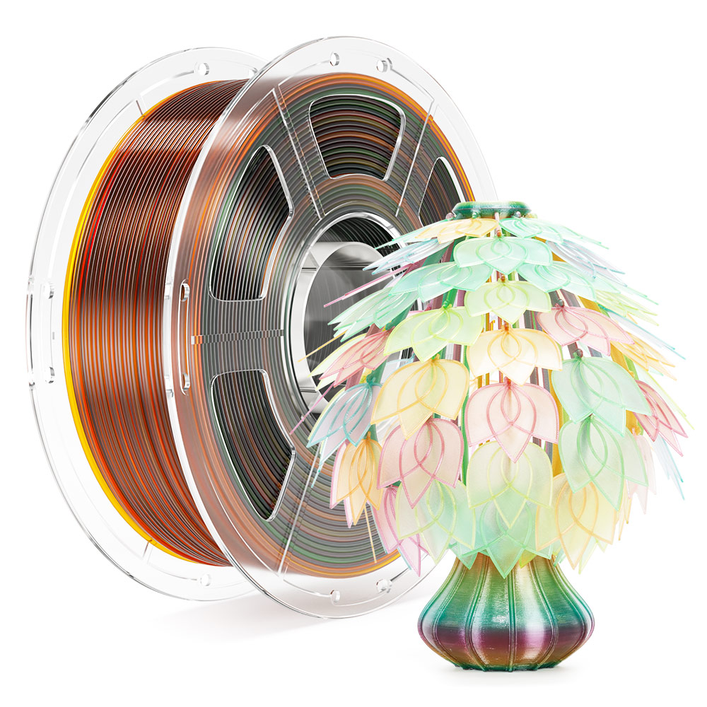 Mecpow High Speed PETG Filament, 1kg - Transparent Rainbow
