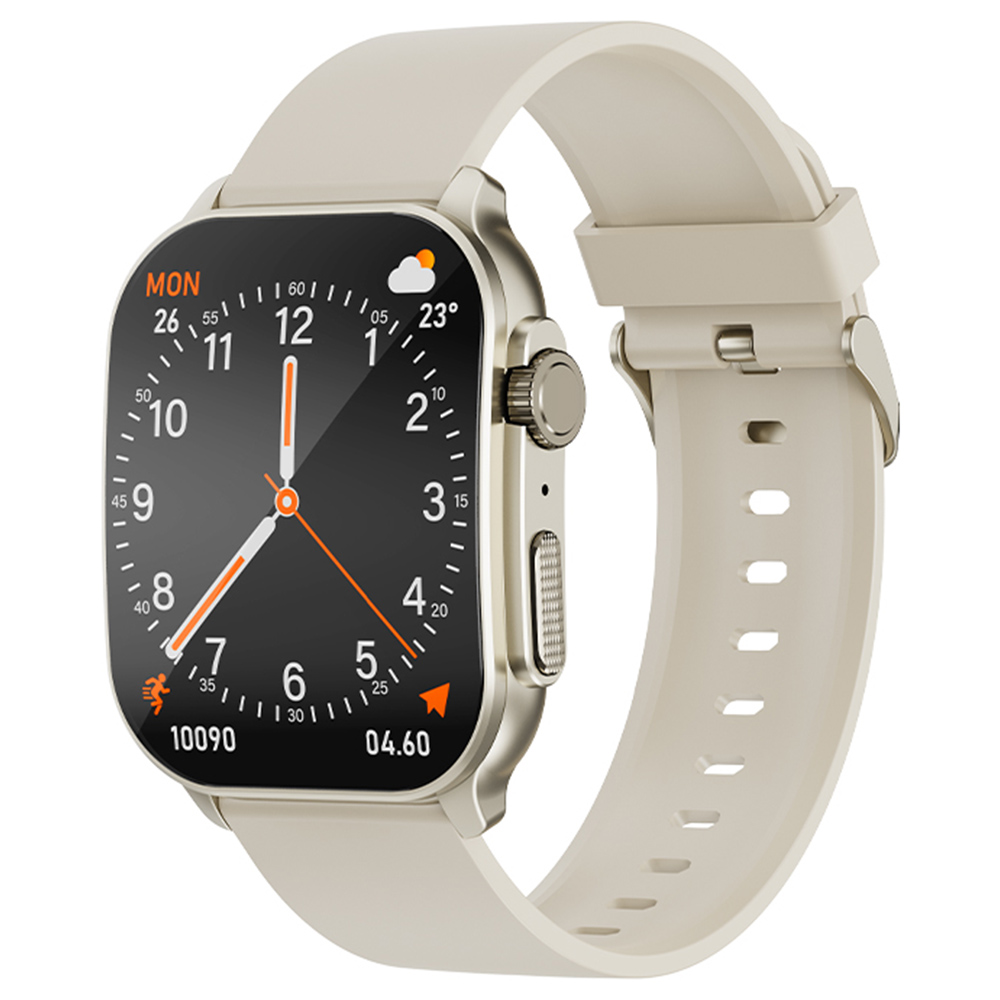 IMIKI Frame 2 Smartwatch, 2.01 inch AMOLED Display, Bluetooth Calling, 100+ Sports Modes, 24/7 Health Monitoring, Sleep Monitoring - Grey Watchband