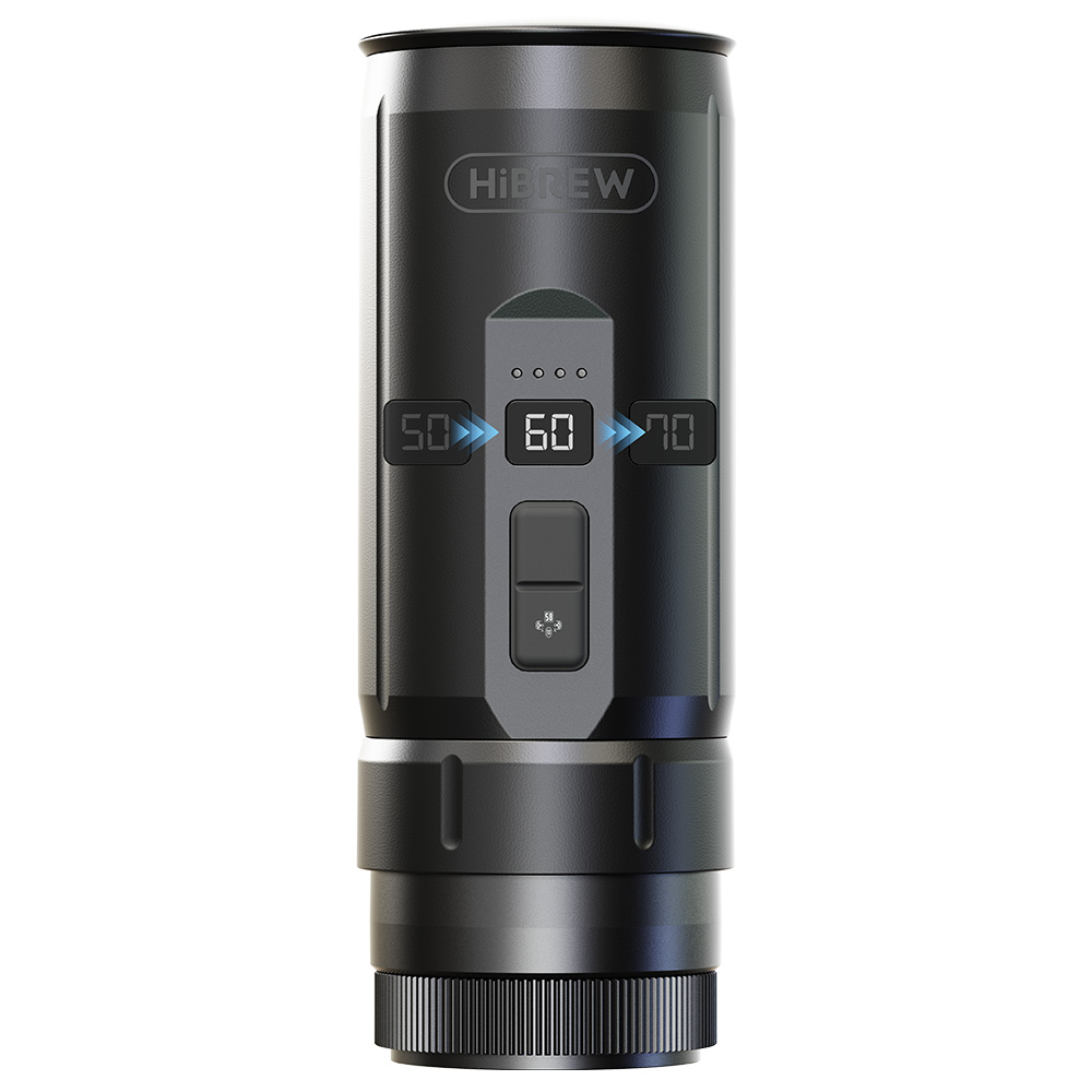 HiBREW H4C Ultra Portable Espresso Maker, Wireless Heating, 20-Bar, 100ml Water Tank, Detachable Battery - Black