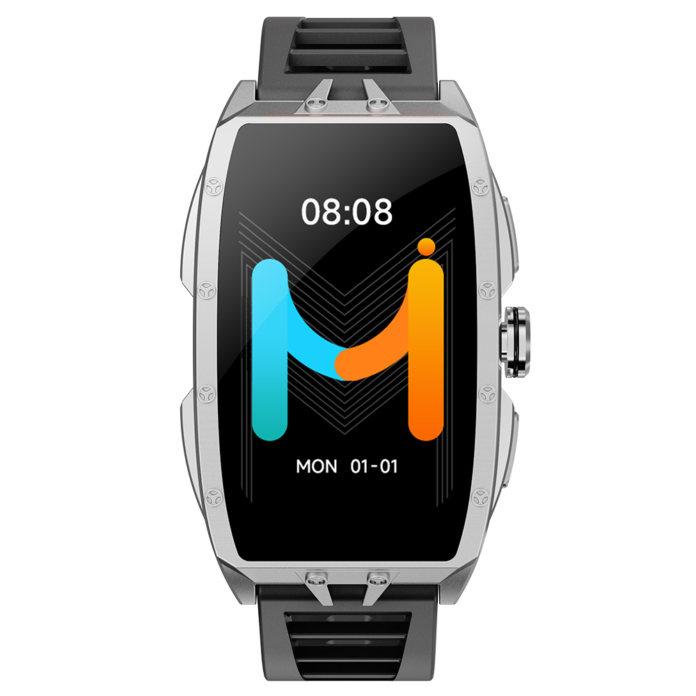 IMIKI MB1 Smartwatch, 1.64 inch AMOLED Screen, Bluetooth Calling, 100+ Sports Modes, 150+ Watch Faces, Health & Sleep Monitoring, 1 ATM Water Resistance - Silver