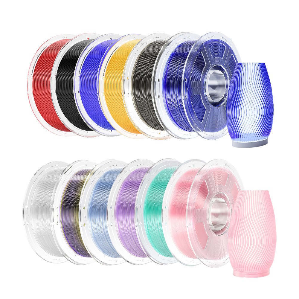 12kg Mecpow High Speed PETG Filament - Light Blue/ Light Pink/ Light Purple/ Transparent Rainbow/ Smoke Grey/ Blue/ Cyan/ Transparent/ Red/ Solid Blue/ Yellow/ Black