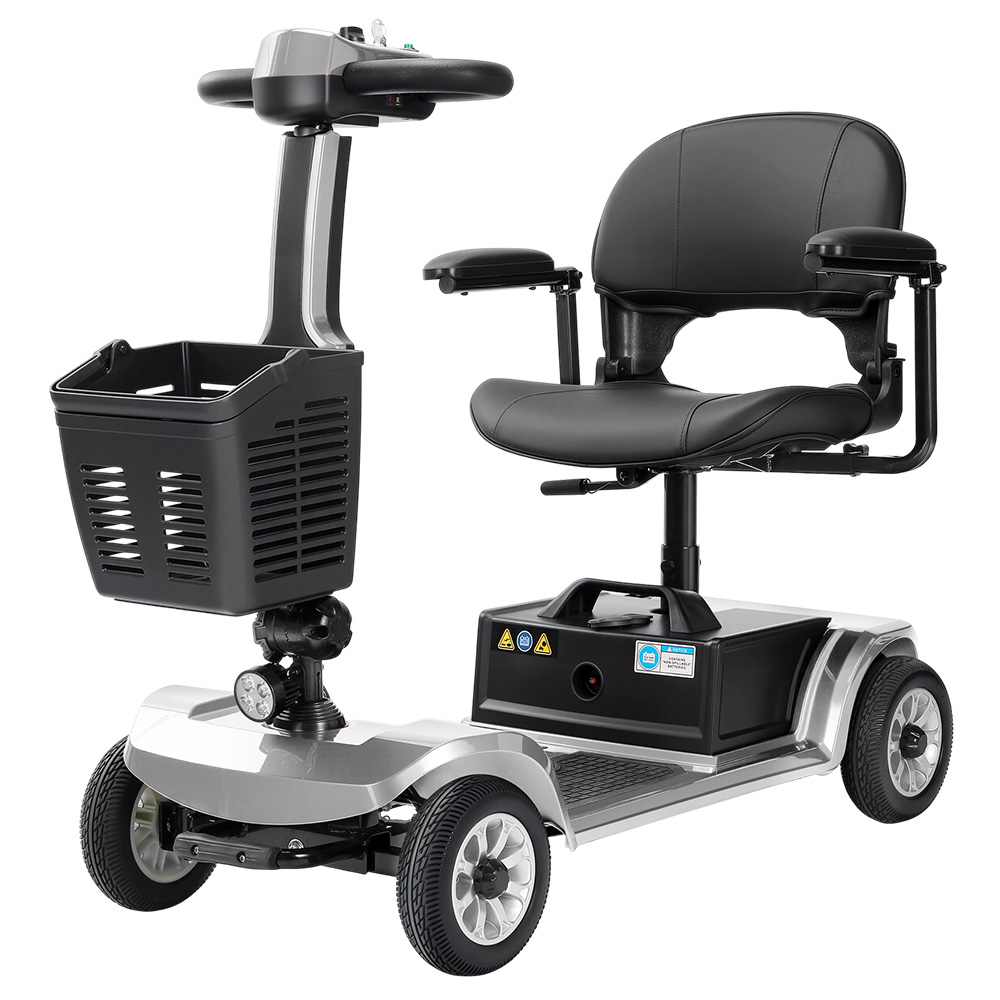 

Unificare Unagi Four-wheeled Scooter, 250W Motor, 24V 12Ah Battery, 8 inch Tires, 6km/h Max Speed, 20km Range, Magnetic Brake, 190kg Max Load - Silver