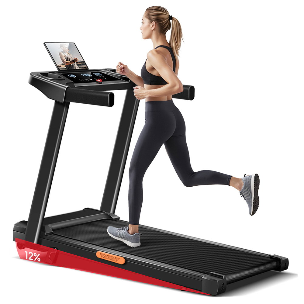 ROBORE SF10 Treadmill with 12% Incline, Electric Treadmill 12KM/H, Foldable Treadmill for home with 3.0 HP Motor and LED Display, Maximum Load 136KG