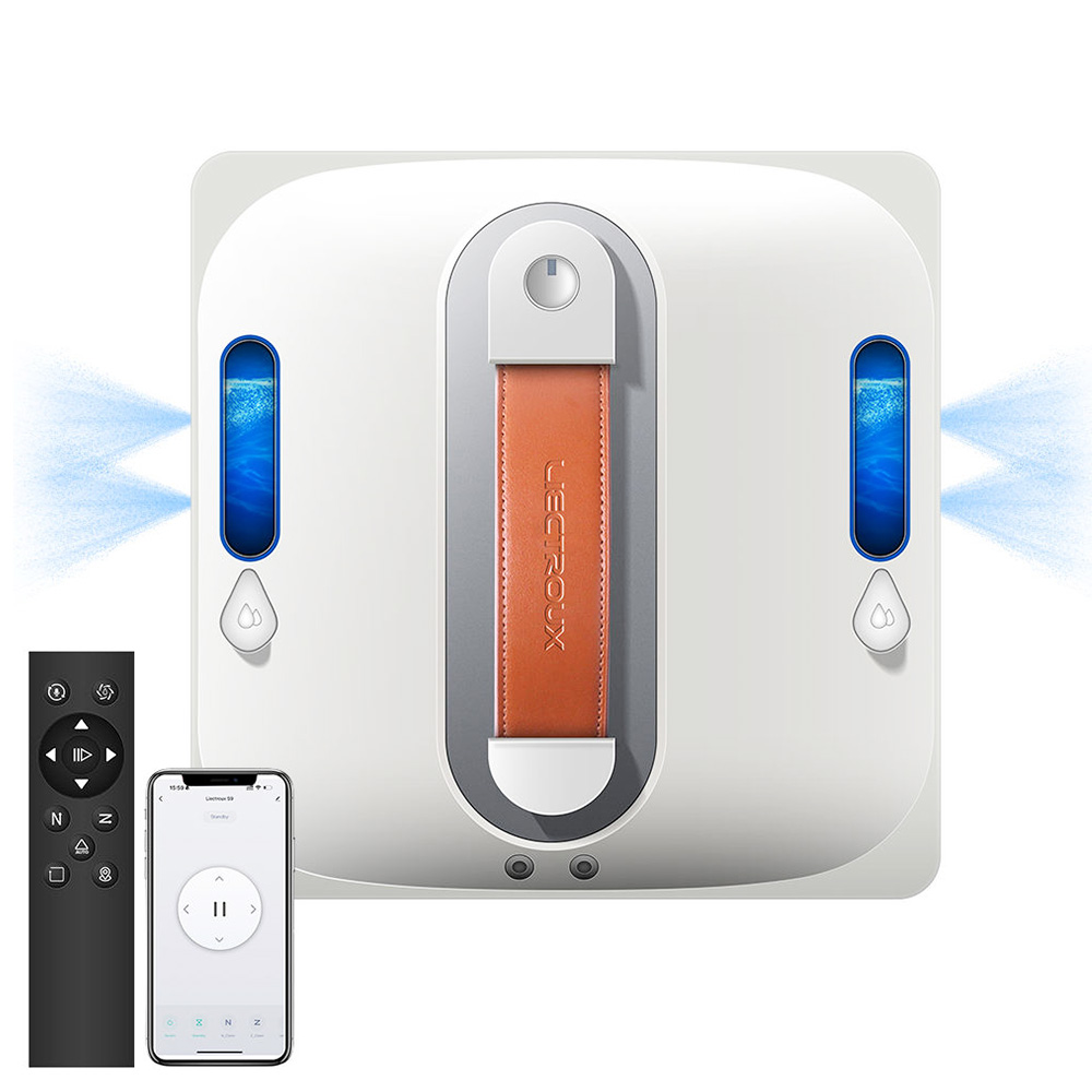 Liectroux S11 Window Cleaning Robot, 8000Pa Strong Suction, 4-Way Auto Water Spray, Intelligent Navigation, Tuya App & Remote Control, Voice Prompts
