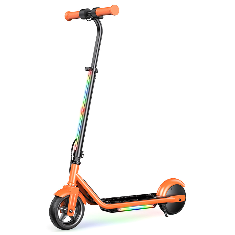 K2 Pro Kids Electric Scooter, 150W Motor, 18V 2.6Ah Battery, 15km/h Max Speed, E-brake & Foot Brake, Magnetic Charging, LED Display - Orange