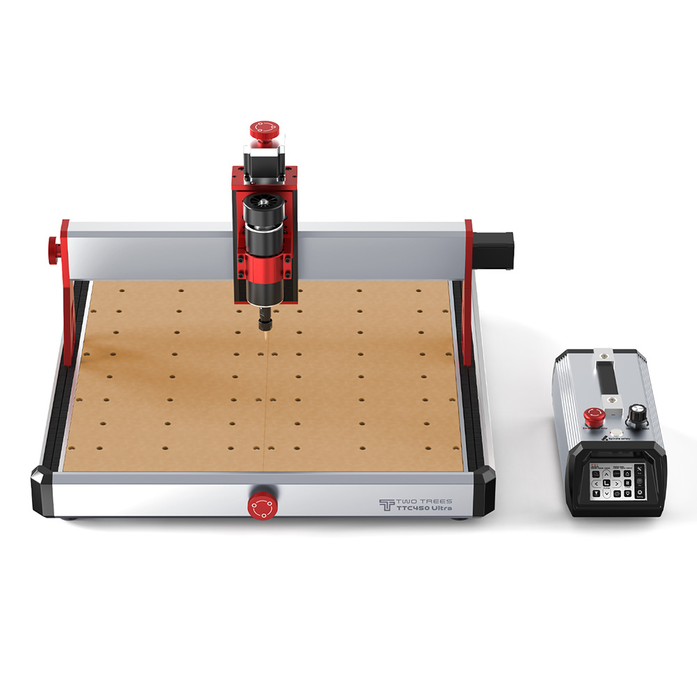 TWO TREES TTC450 Ultra CNC Router Machine + Air Cooling Kit + Wood ...