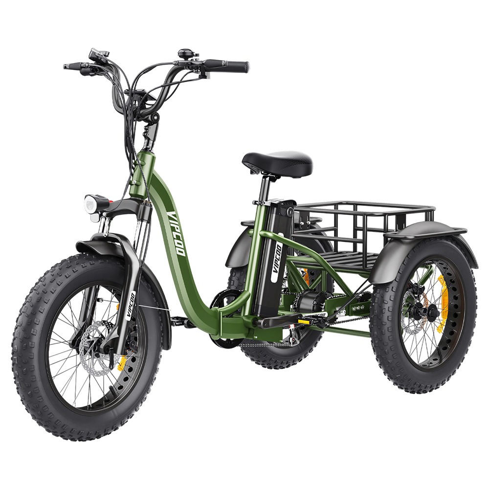 Vipcoo VC-ET1 Electric Tricycle, 750W Motor, 48V 20Ah Battery, 20*4.0 inch Tires, 40km/h Max Speed, 65km Range, Mechanical Disc Brakes, Front Fork Suspension, 7-speed Transmission, LCD Display