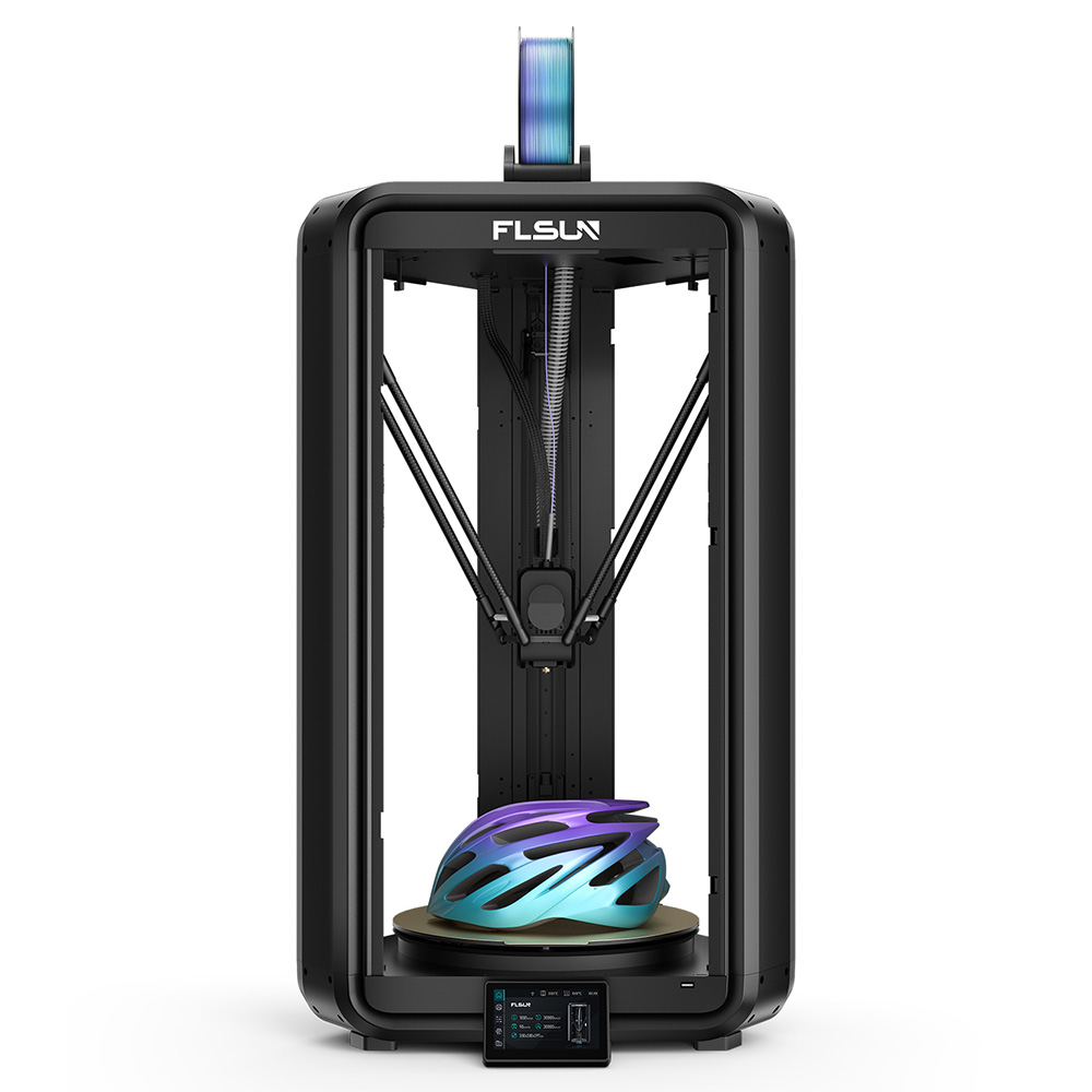 Flsun T1 Max 3D Printer, 1000mm/s Printing Speed, 300mmx297mm Build Volume, 300℃ High-temp Hotend, 0.1mm Precision, Auto-Leveling, Cluster Control, Dual Band 2.4G/5G WiFi 6, Compatible with PLA/PETG/TPU