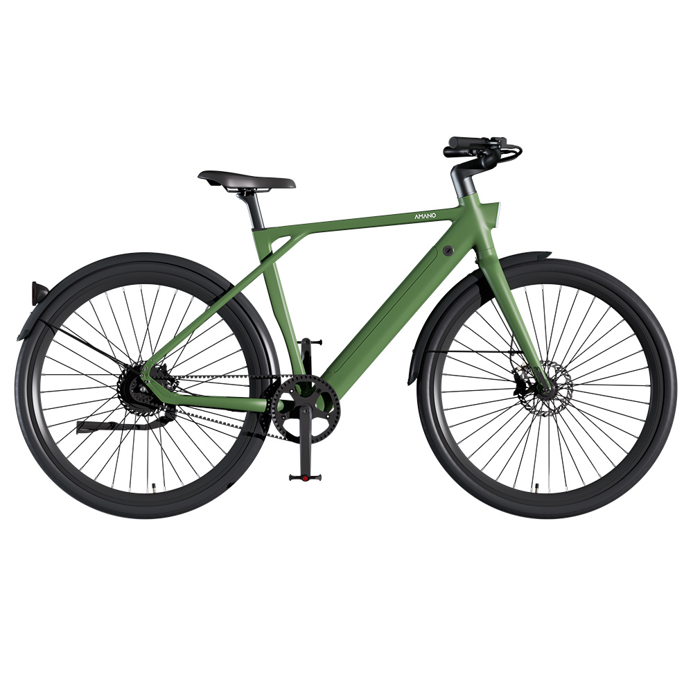 PIXAR S900 Electric Bike, 250W Motor, 36V 10Ah Battery, 700*45C Tires, 25km/h Max Speed, 100km Range, Hydraulic Disc Brake - Green