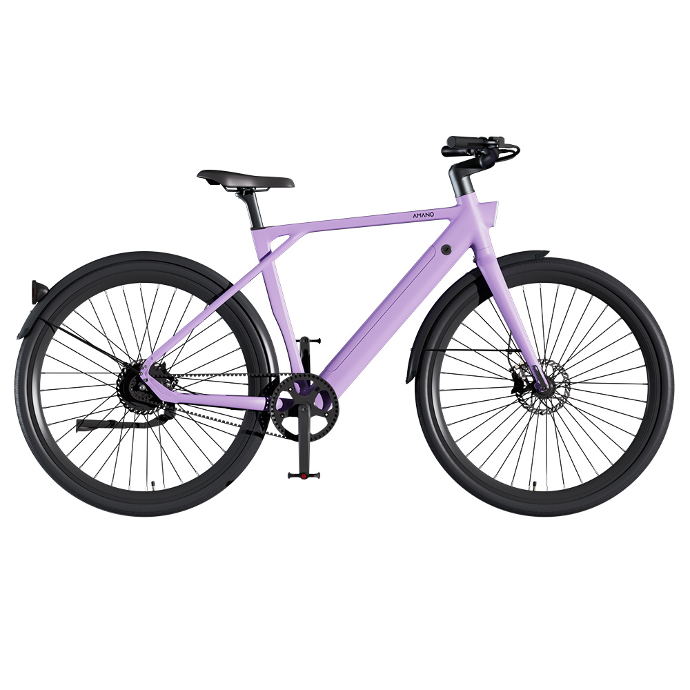 PIXAR S900 Electric Bike, 250W Motor, 36V 10Ah Battery, 700*45C Tires, 25km/h Max Speed, 100km Range, Hydraulic Disc Brake - Purple