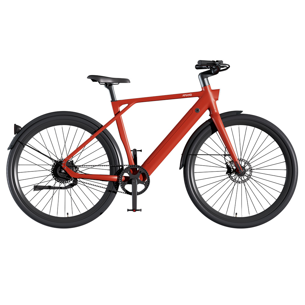 PIXAR S900 Electric Bike, 250W Motor, 36V 10Ah Battery, 700*45C Tires, 25km/h Max Speed, 100km Range, Hydraulic Disc Brake - Red