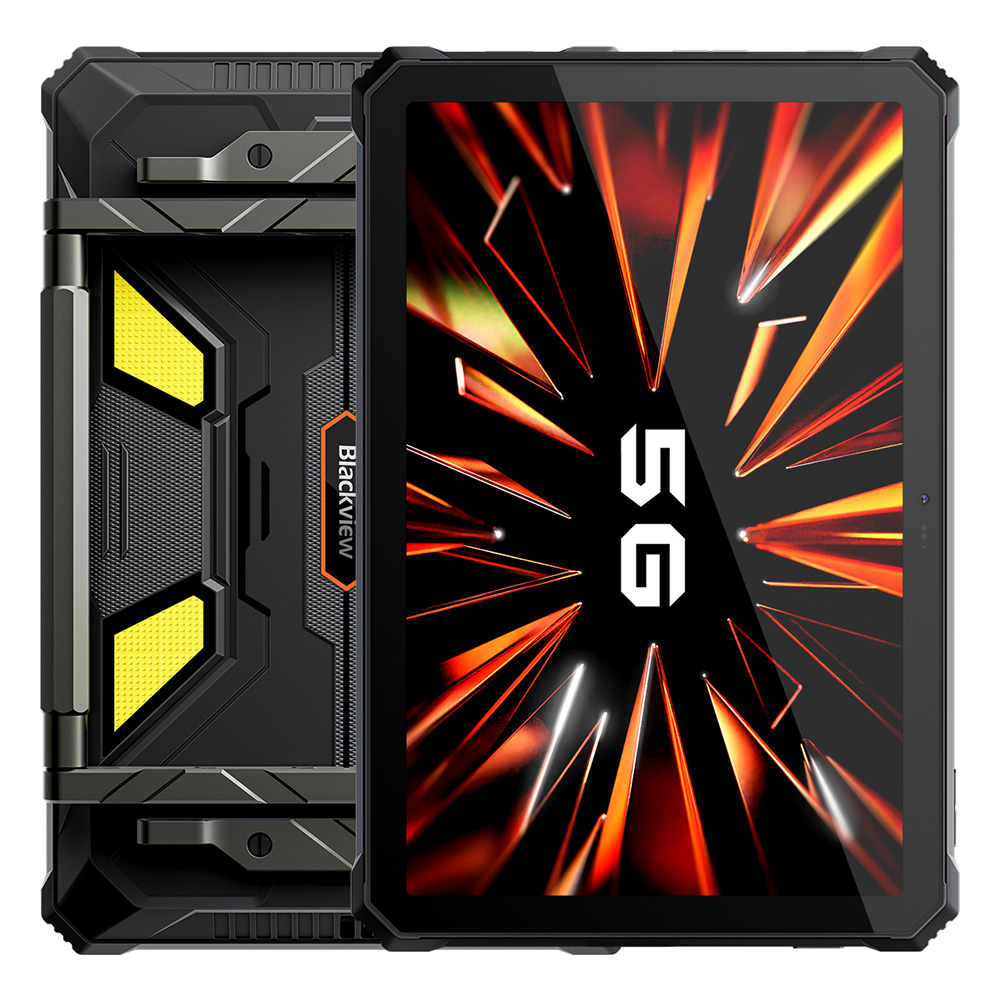 Blackview Active 12 Pro 5G Projector AI Rugged Tablet, 200LM 120 inch 1080P Projection, Android 15, 11 inch 1920*1200 IPS Screen, MT6878 8 Cores, 16GB + 32GB Expansion RAM 1TB ROM, 30000mAh Battery, 120W Fast Charging, 50MP+108MP Camera, WiFi 6E