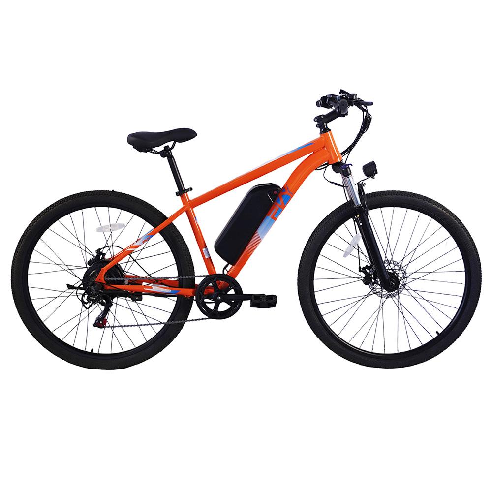 PVY M29 Electric Bike, 250W Motor, 48V 17.5Ah Battery, 29 inch Tires, 25km/h Max Speed, 120km Range, Dual Mechanical Disc Brakes, Front Hydraulic Shock Absorber, Shimano 7-speed, APP Control - Orange