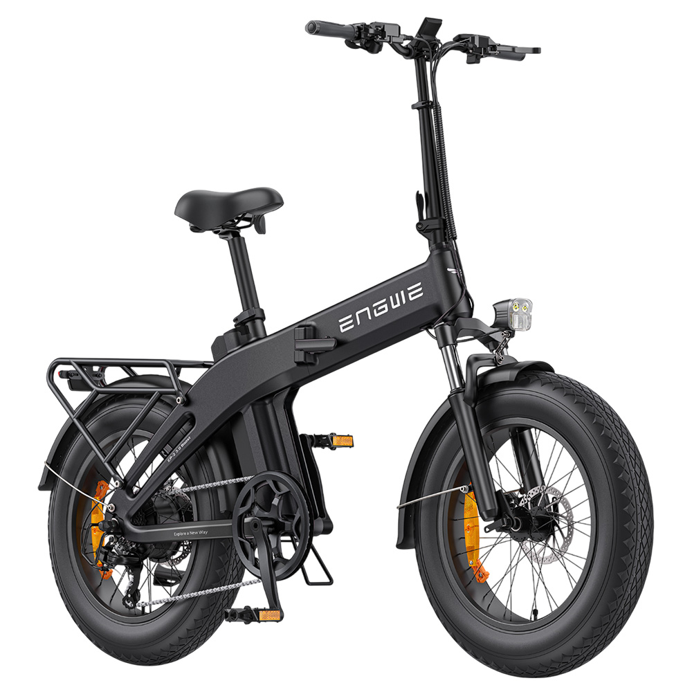 ENGWE EP-2 3.0 Boost Electric Bike, 250W Motor, 48V 13.5Ah Battery, 20*4 inch Tires, 120km Max Range, Hydraulic Brakes, Shimano 7-speed, Torque Sensor, App Control, Fast Charging- Black