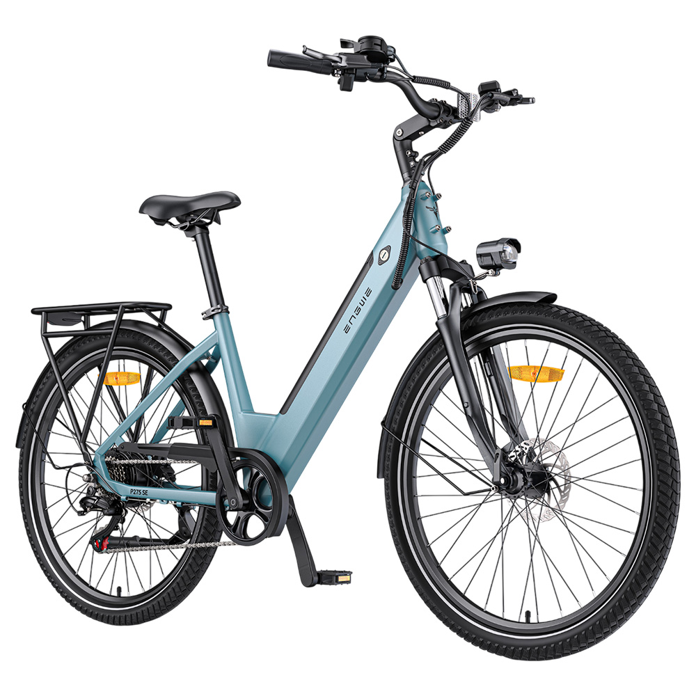 ENGWE P275 SE Electric Bike, 250W Motor, 36V 13Ah Battery, 27.5 inch Tires, 25km/h Max Speed, 100km Range, Hydraulic Disc Brakes, Shimano 7-speed, Torque Sensor - Blue