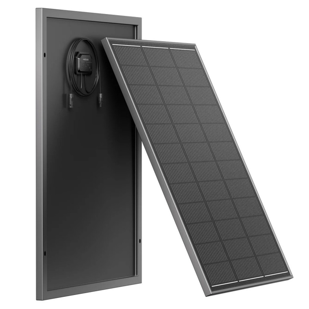 AFERIY AF-SG120 120W Monocrystalline Glass Solar Panel, 23% High Efficiency, 3.2mm Tempered Glass, Aluminum Alloy Frame, IP68 Waterproof, Easy Setup for Outdoor Power Stations