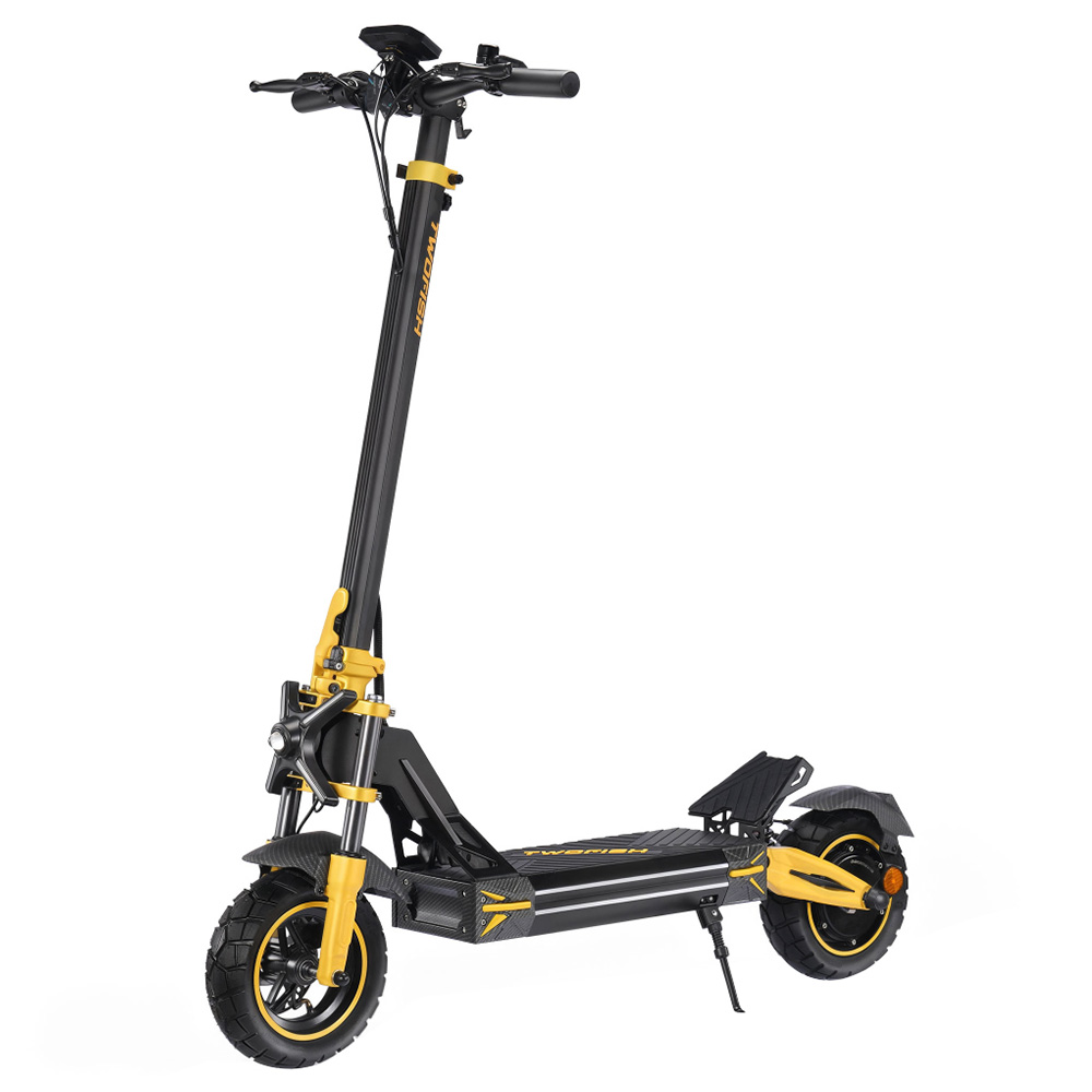 TWOFISH V2 MAX Electric Scooter, 800W Motor, 48V 20Ah Battery, 10 inch Tires, 25km/h Max Speed, 50km Range, Dual Disc Brake, Front & Rear Spring Shock Absorbers, NFC Unlock