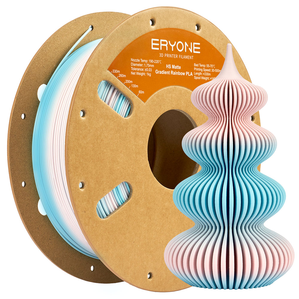 ERYONE High Speed Matte Gradient PLA Filament, 1kg - Blue & Pink