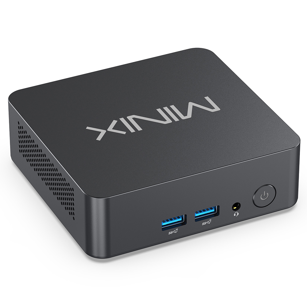 MINIX NUC355 Mini PC, Intel Core 3 N355 8 Cores Max 3.9GHz, 16GB RAM 512GB SSD, WiFi 6 Bluetooth 5.2, 2*HDMI+1*Type-C Triple Screens Display, 2*USB-A 3.2 Gen2, 1*USB-C 3.2 Gen2, 1*USB-A 3.2, 1*USB-A 2.0, 1*RJ45, 1*Audio Jack - EU/UK/US Plug
