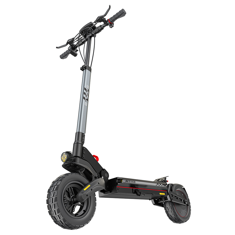ENGWE Y400 Electric Scooter, 500W Motor, 48V 13.5Ah Battery, 10 inch Tires, 45km/h Max Speed, 50km Range, Mechanical Disc Brake, Front & Rear Shock Absorption - Black Grey