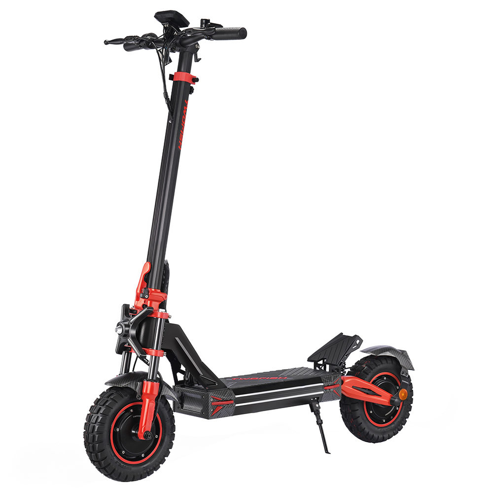 

TWOFISH TW4 PRO Electric Scooter, 1000W*2 Motor, 60V 23Ah Battery, 11 inch Tires, 72km/h Max Speed, 60km Max Range, Dual Disc Brake, Front & Rear Spring Suspension System, NFC Unlock