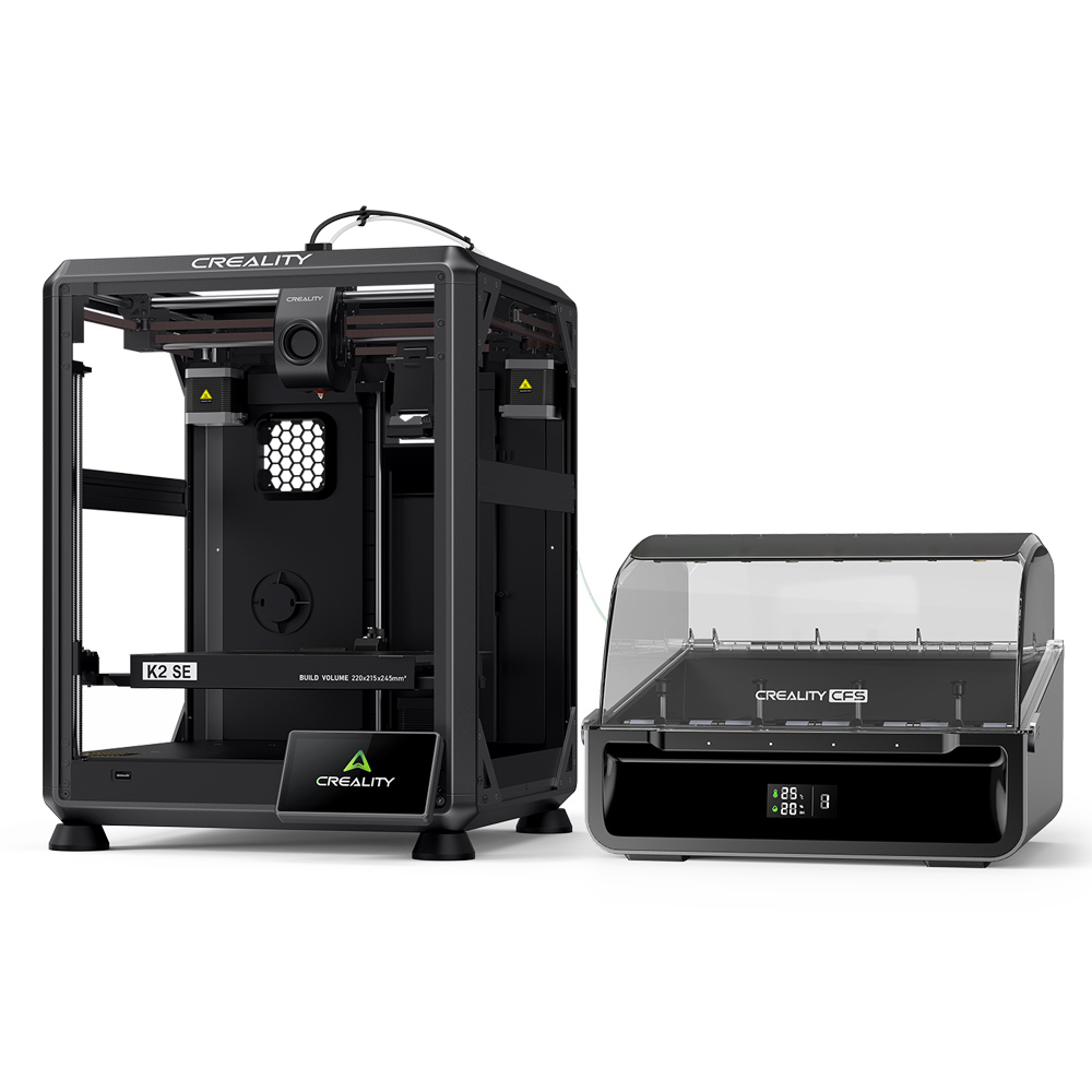 Creality K2 SE Combo 3D Printer with Enclosure, 500mm/s Speed, 0.1mm Precision, 220×215×245mm Build Volume, Auto Leveling, 300°C Nozzle for Multi-Material Printing