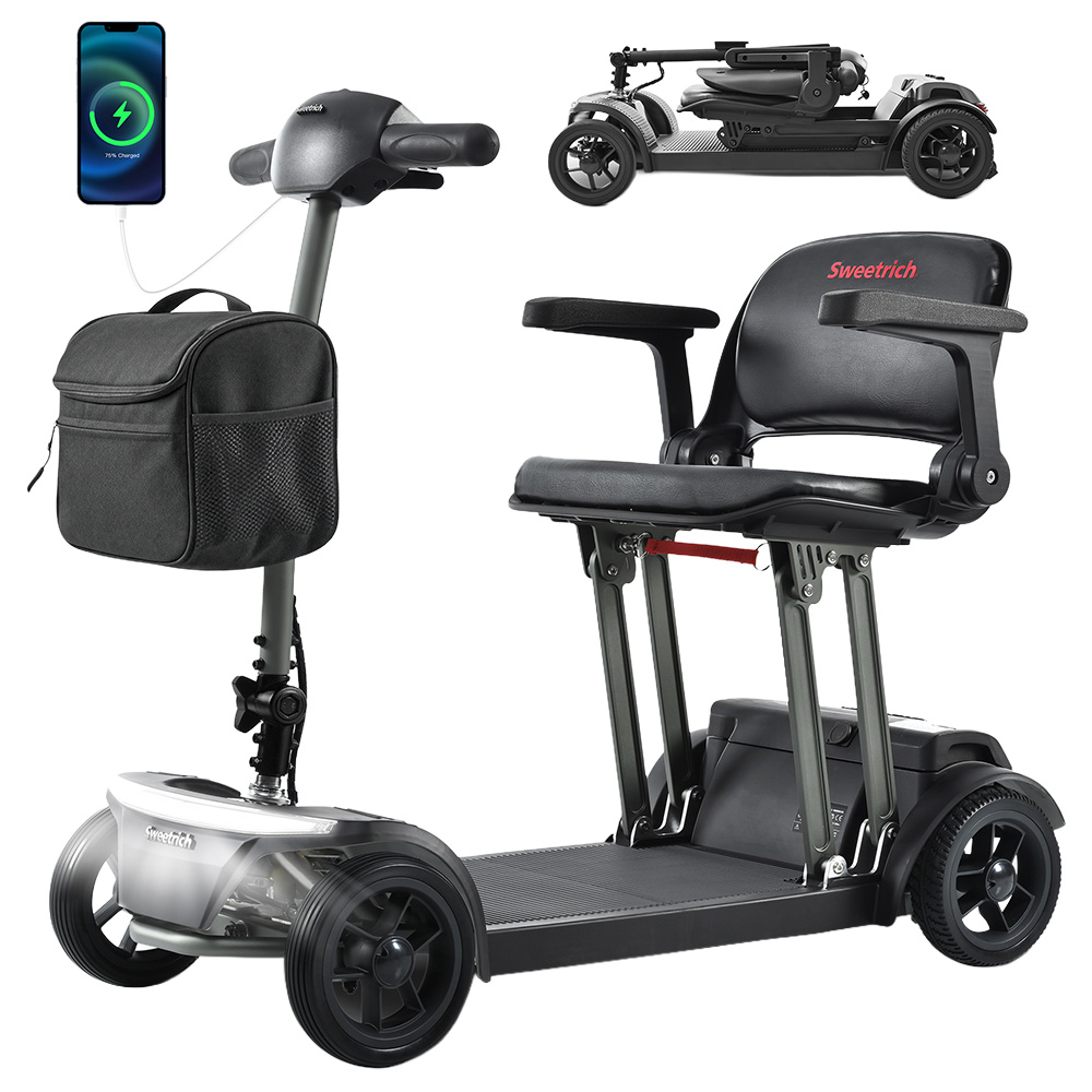 Sweetrich Air Traveller Mobility Scooter, 180W Motor, 24V 20Ah Battery, 6km Max Speed, 24km Range