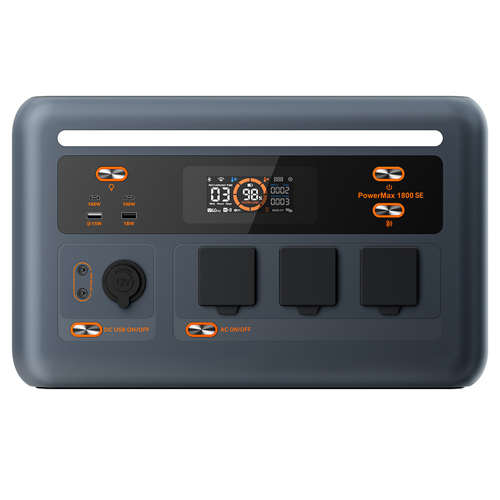 Blackview Oscal PowerMax 1800 SE Portable Power Station, 1024Wh LiFePO₄ Battery, 1800W Rated / 3600W Surge, 10 Outputs, 800W Solar & 700W AC Fast Charging, 0.01s UPS, Pure Sine Wave AC for Outdoor & Home Backup