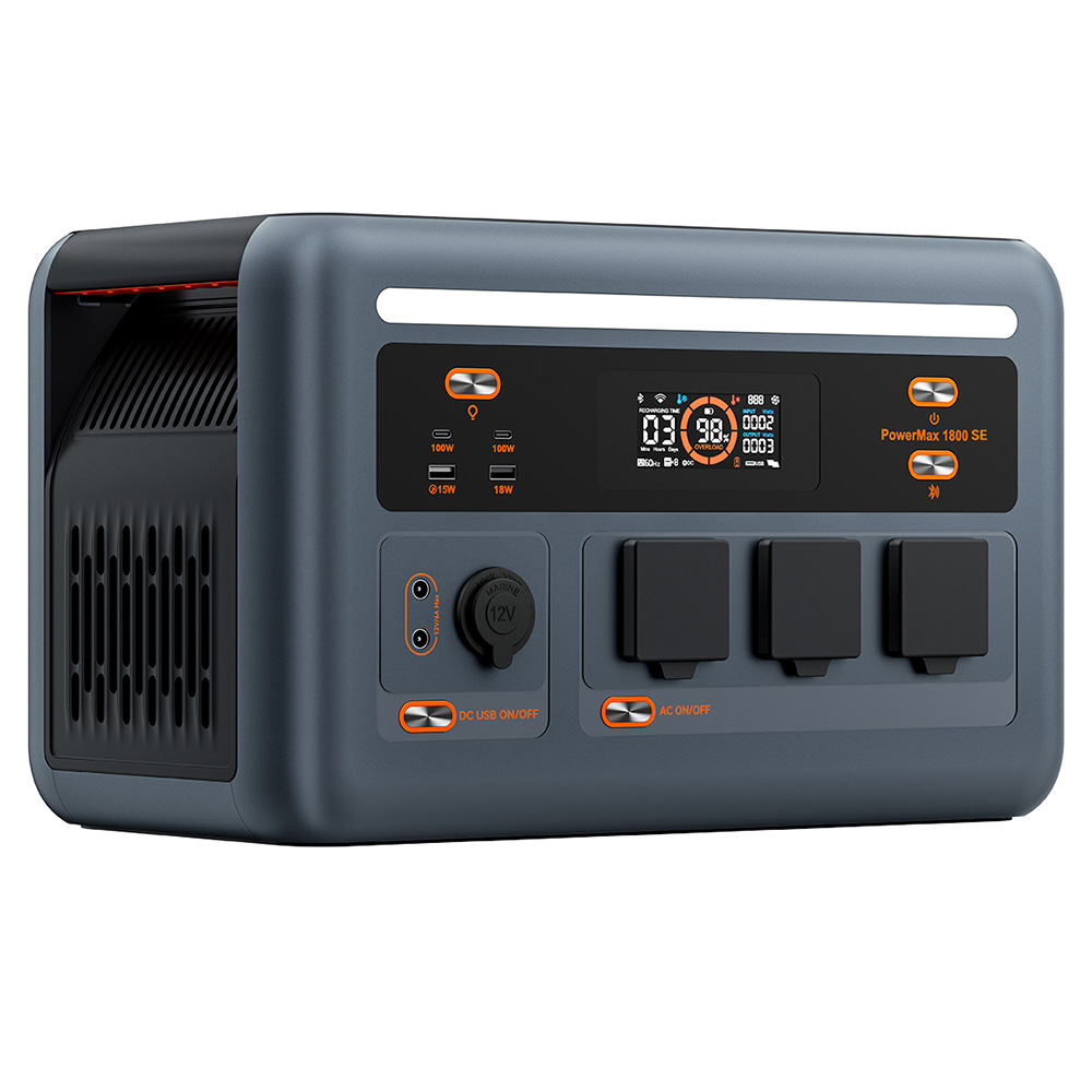 

Blackview Oscal PowerMax 1800 SE Portable Power Station, 1024Wh LiFePO₄ Battery, 1800W Rated / 3600W Surge, 10 Outputs, 800W Solar & 700W AC Fast Charging, 0.01s UPS, Pure Sine Wave AC for Outdoor & Home Backup