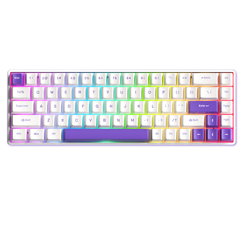 VTER Fighting68 65% Wired RGB Gaming Keyboard, Magnetic Switches, Hot-Swappable, 8KHz Polling, 0.5ms Low Latency, Adjustable RT 0.08mm, Aluminum Alloy Plate, ABS Keycaps