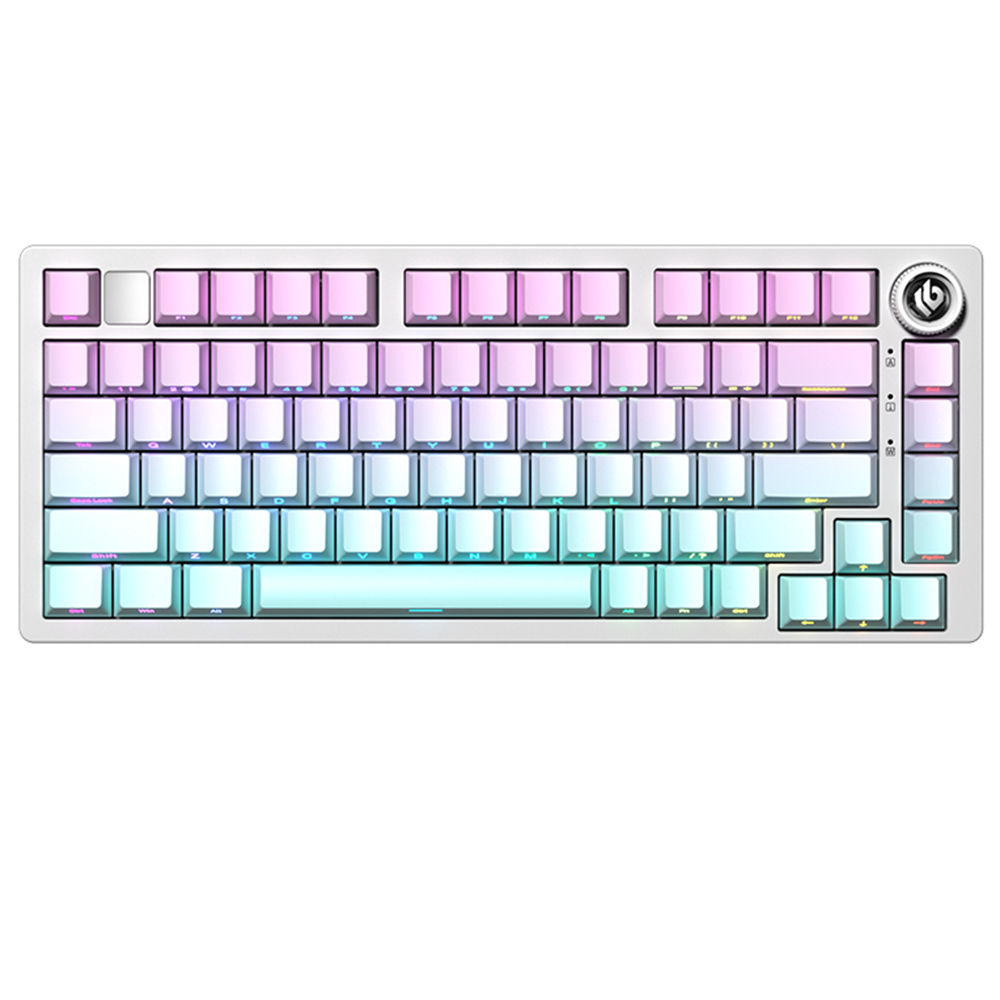 LEOBOG Hi75C Pro Tri-Mode Wireless Mechanical Keyboard, 75% Layout, Aluminum Case, Gasket Mount, Hot-Swappable, RGB Backlit, Knob Control, 4000mAh Battery